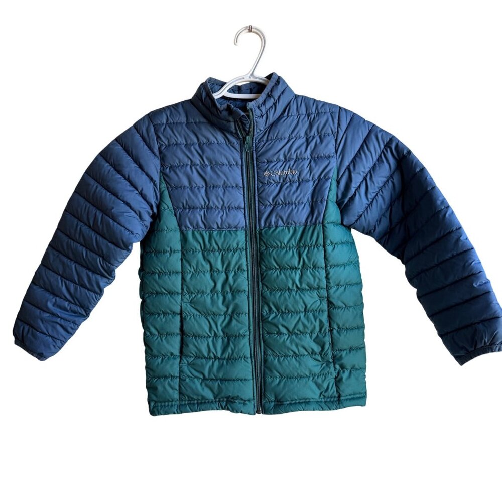 Columbia Kids Omni-Heat Jacket Blue & Green Medium 10-12